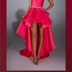 Alyce Paris Pink High Low Dress